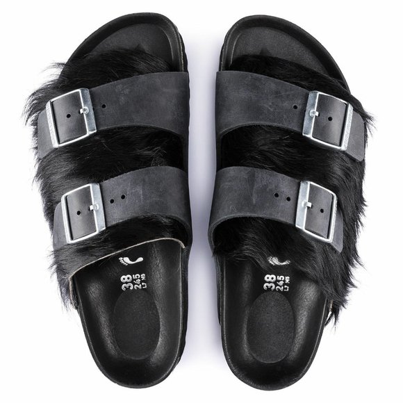 Birkenstock Shoes - NWT Birkenstock Arizona Leather Fur Sandals size 9